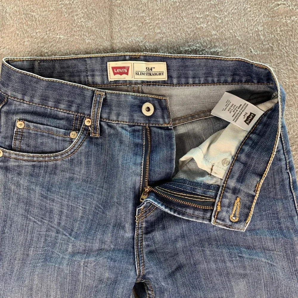 Levi's 514 Slim Straight Boys Size 18‎ Slim Blue Medium Wash Denim Jeans